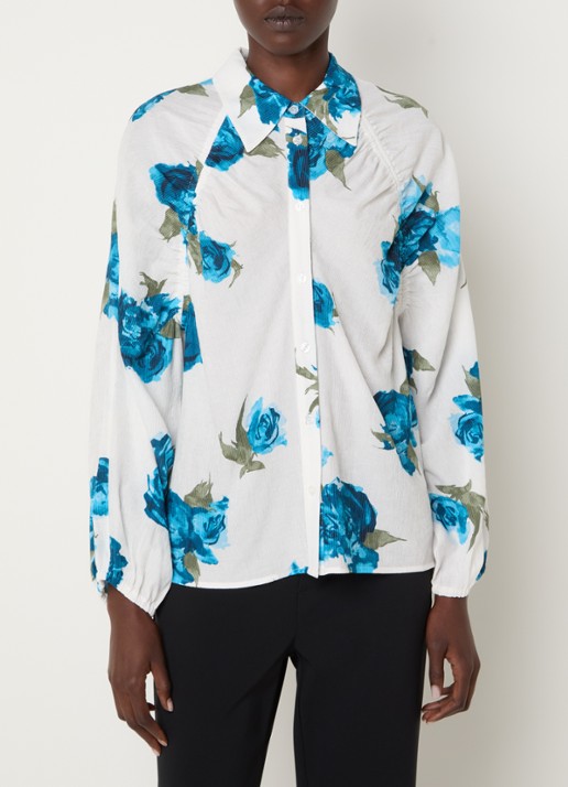 French Connection Lara Aleya blouse met bloemenprint - detail 3 wit