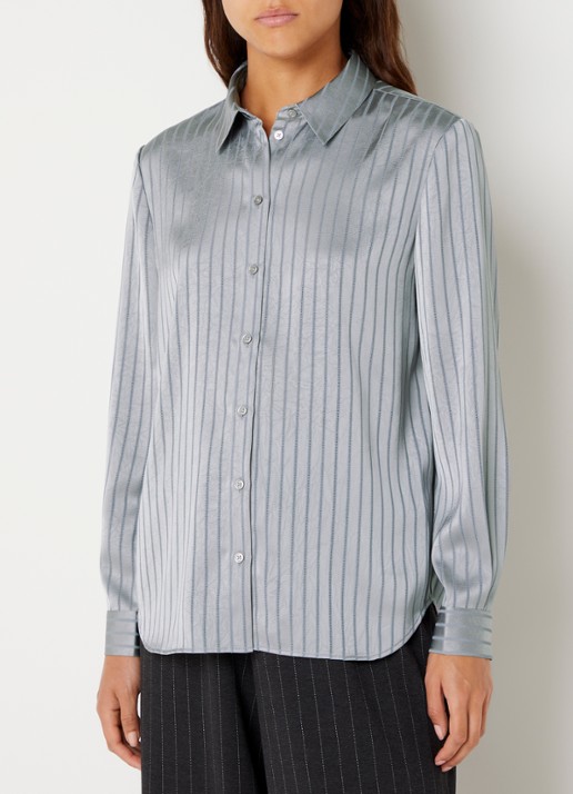 French Connection Maggie blouse van satijn met streepprint