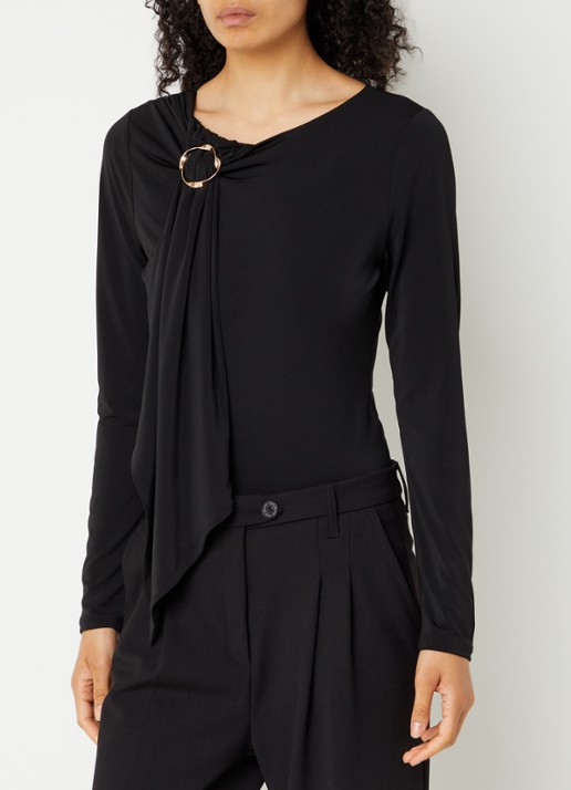 French Connection Maxine longsleeve met gedrapeerd detail