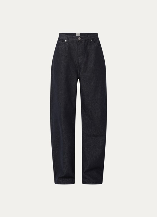 French Connection Misa high waist balloon fit jeans met donkere wassing - voorkant 3 indigo