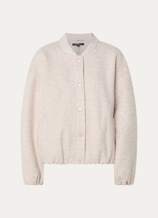 French Connection Nellie bomberjack met steekzakken - voorkant 2 beige