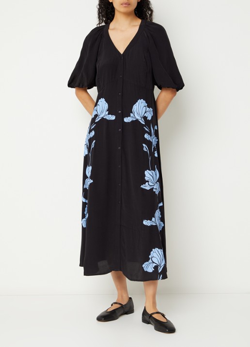 French Connection Nicola Lizzy midi blousejurk met bloemenprint
