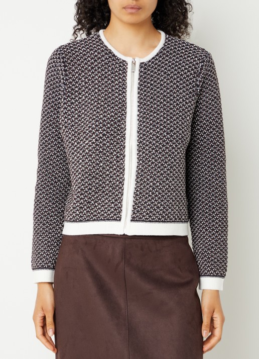 French Connection Perla Noar grofgebreid vest met ronde hals