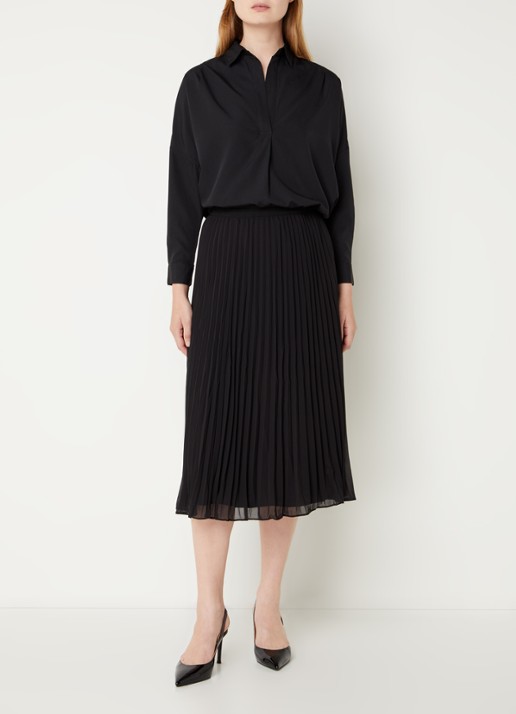 French Connection Rhodes oversized tuniek - voorkant 3 zwart