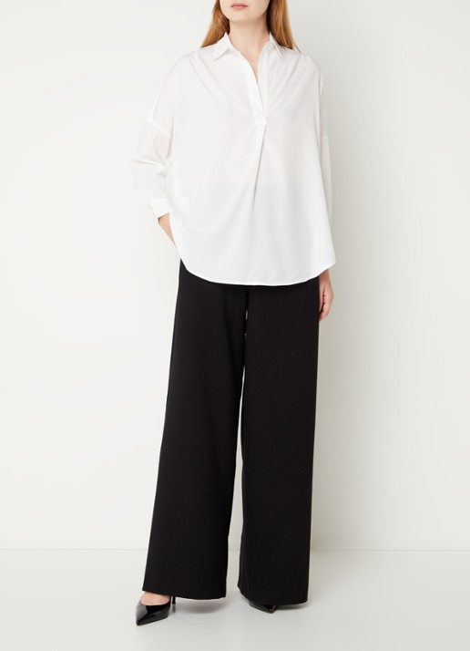 French Connection Rhodes oversized tuniek - voorkant 2 wit