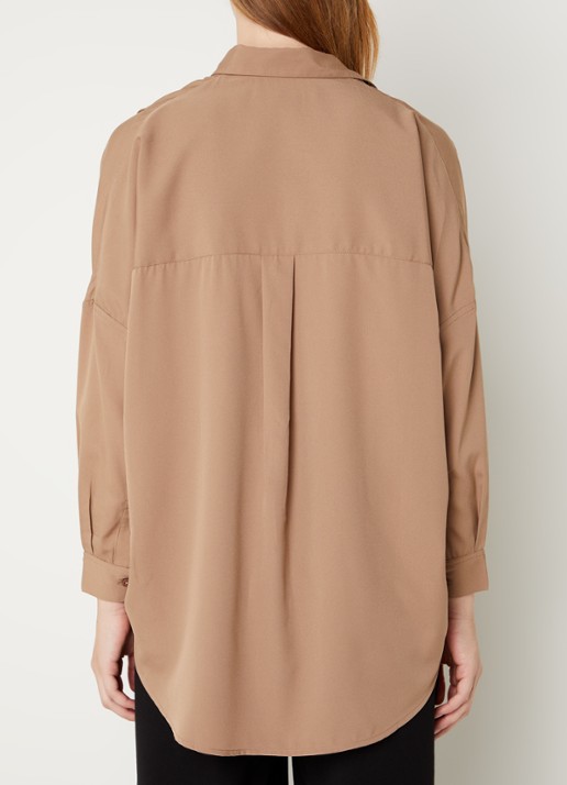 French Connection Rhodes oversized tuniek - achterkant 2 zand