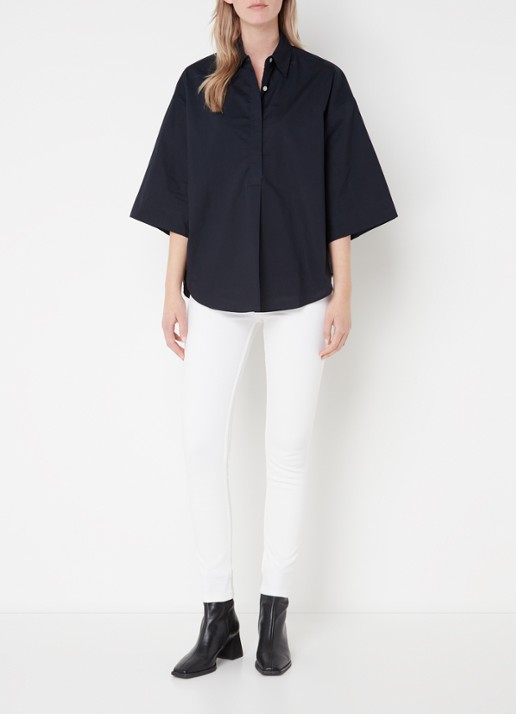 French Connection Tuniek met kraag - voorkant 3 donkerblauw