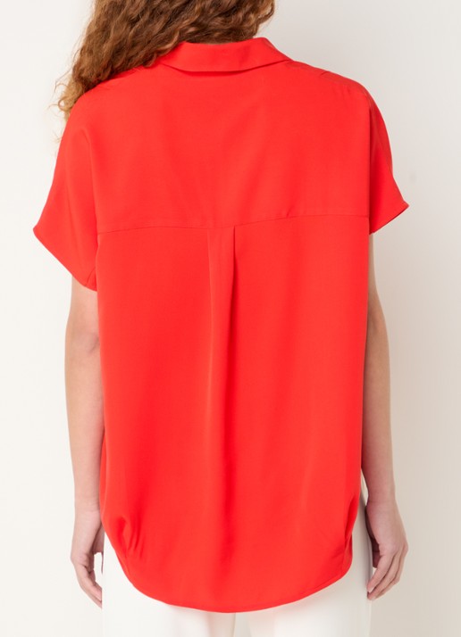 French Connection Tuniek met V-hals - achterkant 2 rood
