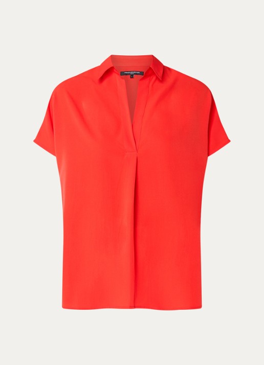 French Connection Tuniek met V-hals - voorkant 3 rood