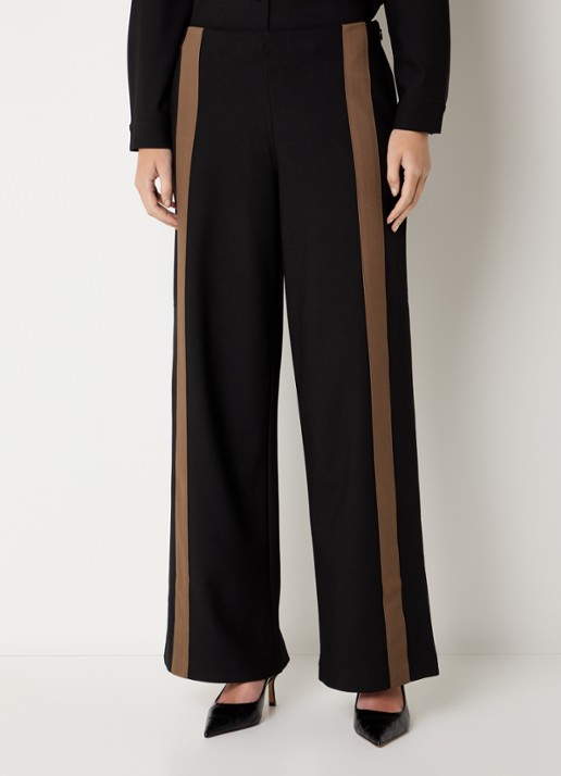 French Connection Veda high waist loose fit trackpants met steekzakken