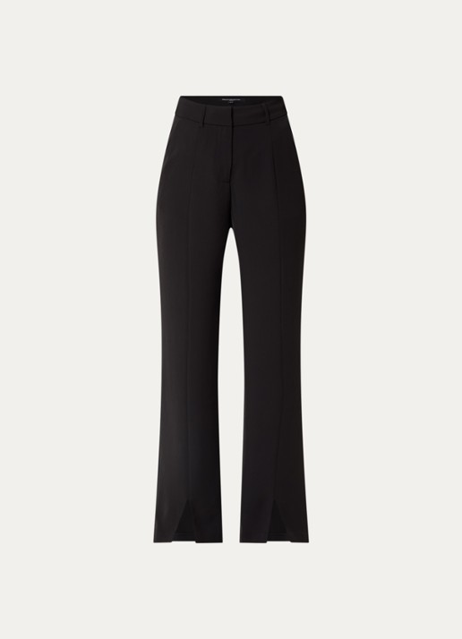 French Connection Vinnie flared fit pantalon met steekzakken - voorkant 3 zwart