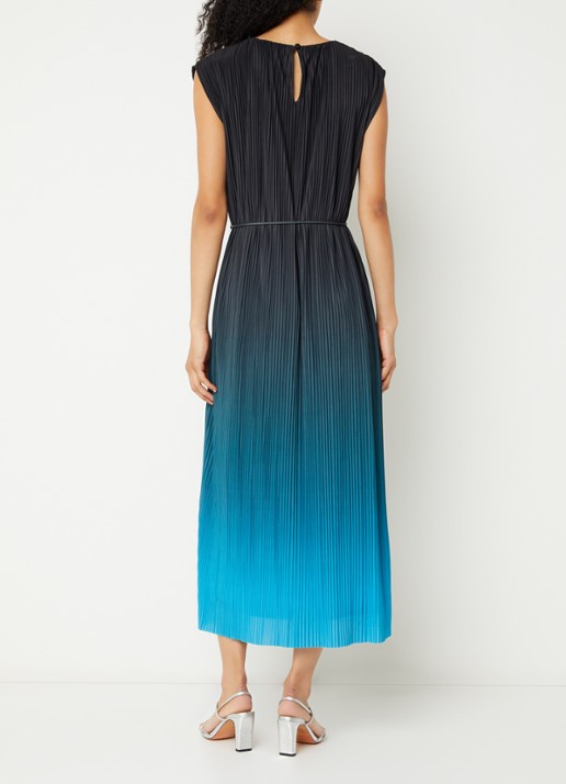 French Connection Xena midi jurk met dip-dye dessin - achterkant 3 zwart