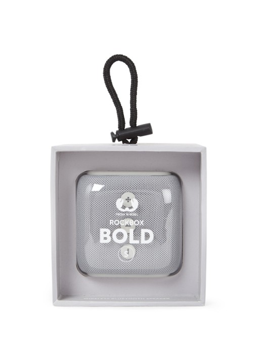 Fresh 'n Rebel Rockbox Bold S draadloze speaker IPX7 - voorkant lichtgrijs