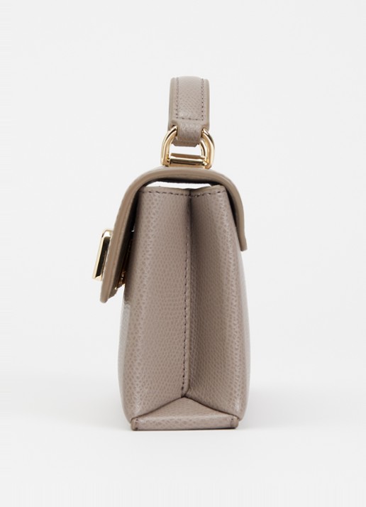 FURLA 1927 Mini handtas van leer met structuur - detail 2 grijs