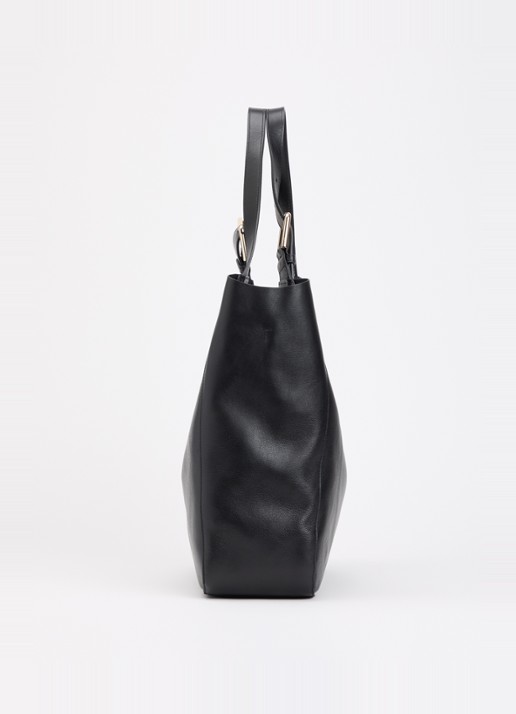 FURLA Dora L schoudertas van leer - detail 2 zwart