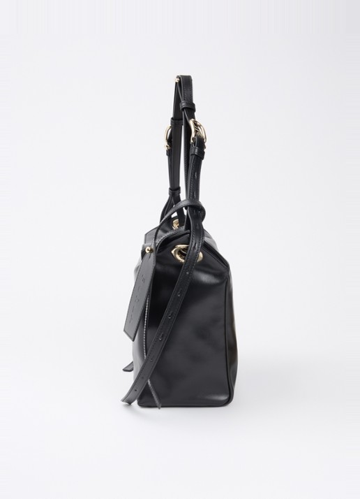 FURLA Ginevra M schoudertas van leer - detail 4 zwart