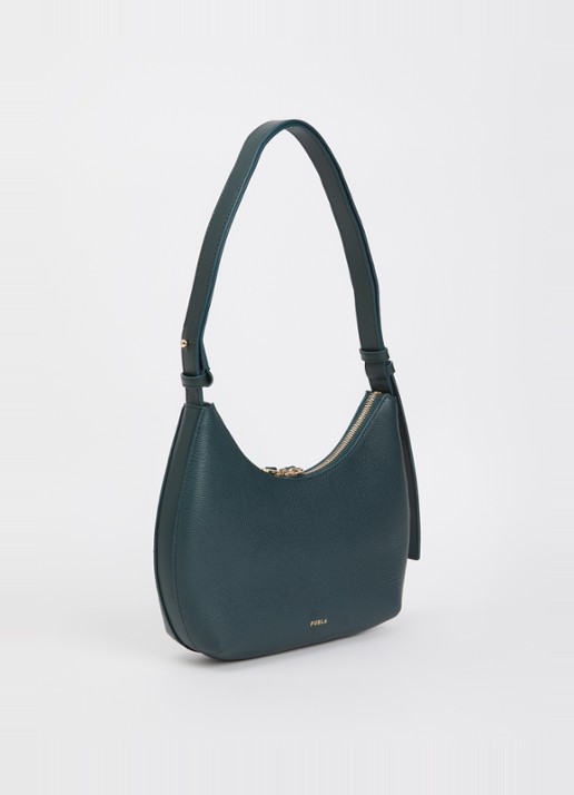 FURLA Goccia S schoudertas van leer  - achterkant 4 donkergroen