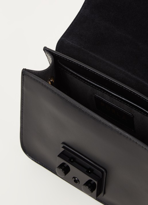 FURLA Metropolis Mini crossbodytas van leer - detail 3 zwart