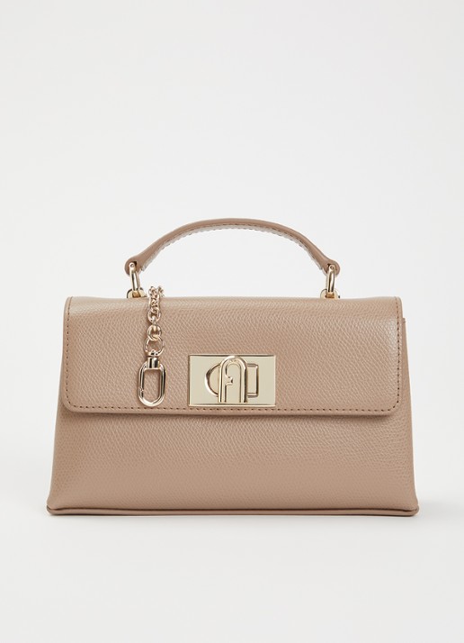 FURLA Mini handtas van leer met afneembare schouderriem