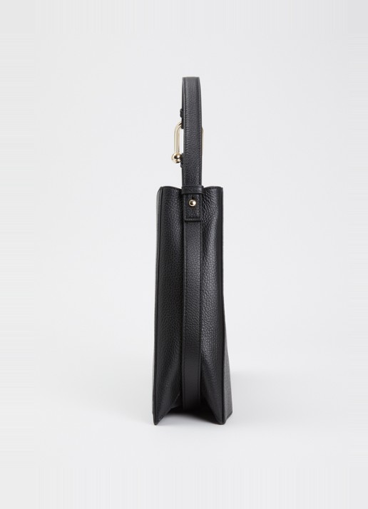 FURLA Nuvola L schoudertas van kalfsleer - detail 3 zwart