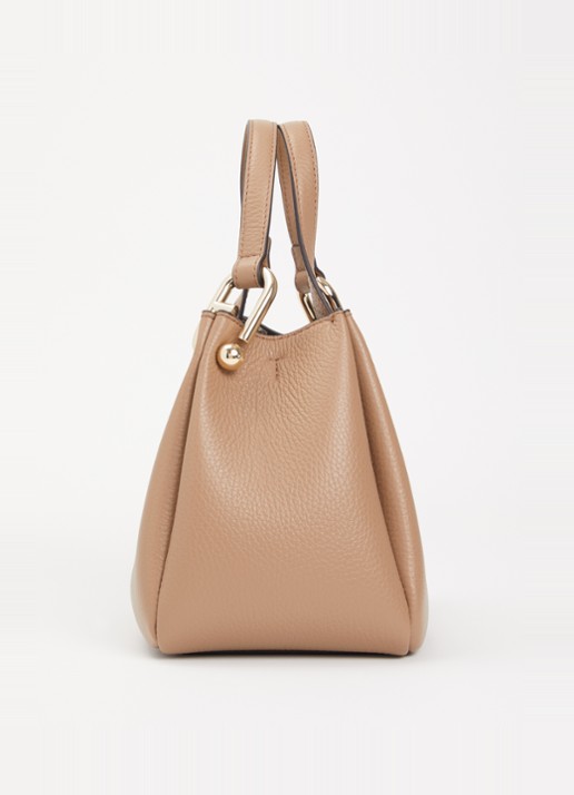 FURLA Nuvola Mini handtas van leer - detail 4 donkerbeige