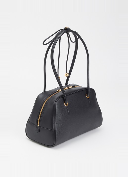 FURLA Poppy M schoudertas van leer  - achterkant zwart