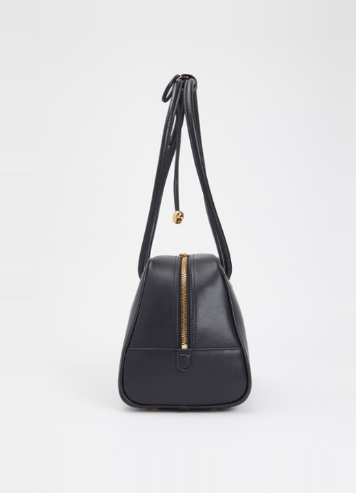 FURLA Poppy M schoudertas van leer  - detail 4 zwart