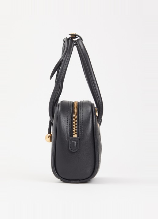 FURLA Poppy Mini handtas van leer - detail 2 zwart