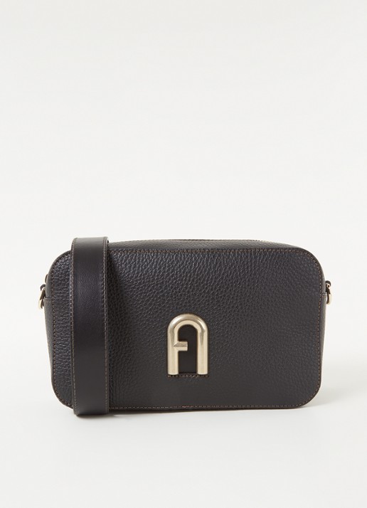 FURLA Primula S crossbodytas van leer - voorkant zwart