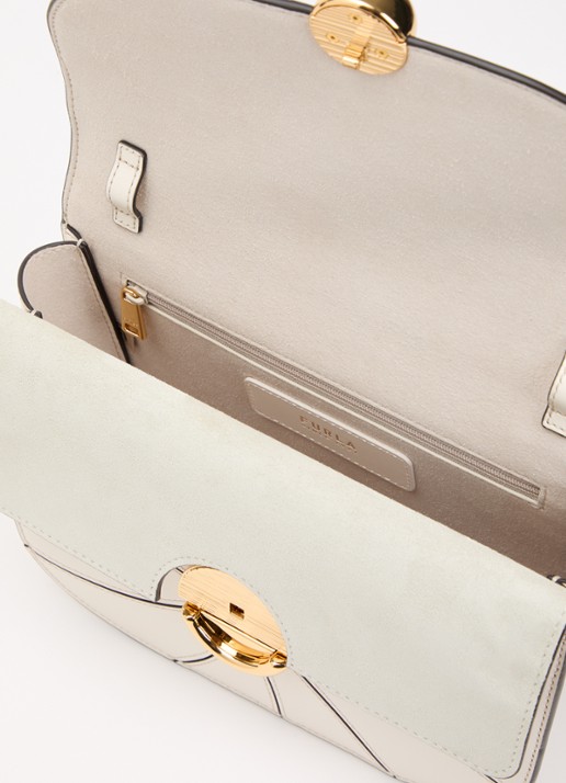 FURLA Sfera crossbodytas van leer en afneembare schouderriem  - detail 2 beige