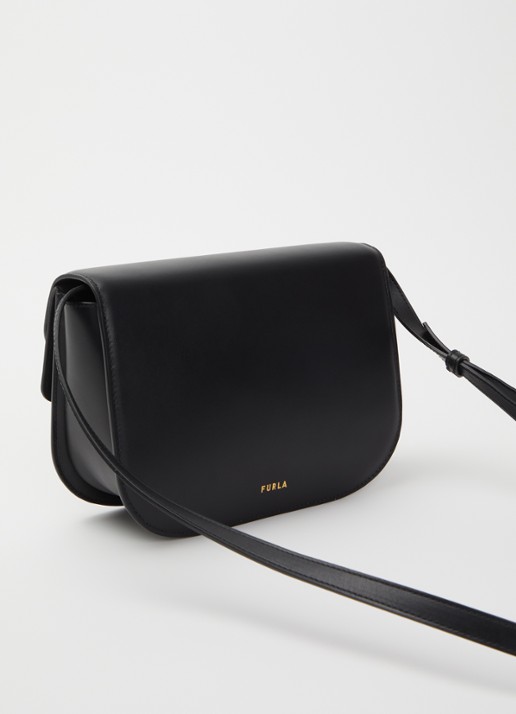 FURLA Sfera S crossbodytas van leer - achterkant zwart