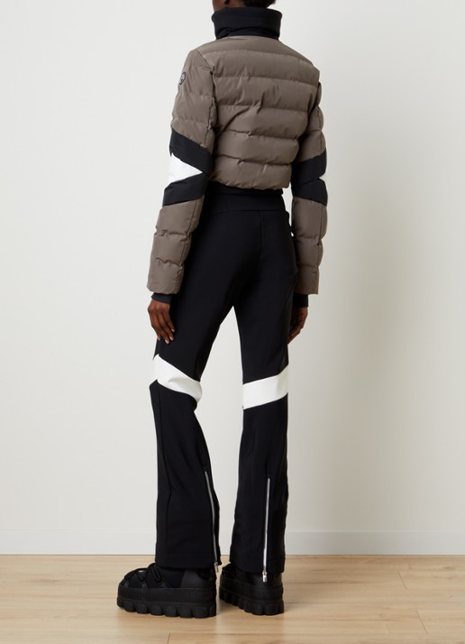 Fusalp Clarisse slim fit skipak met ritszakken - achterkant 5 donkerbeige