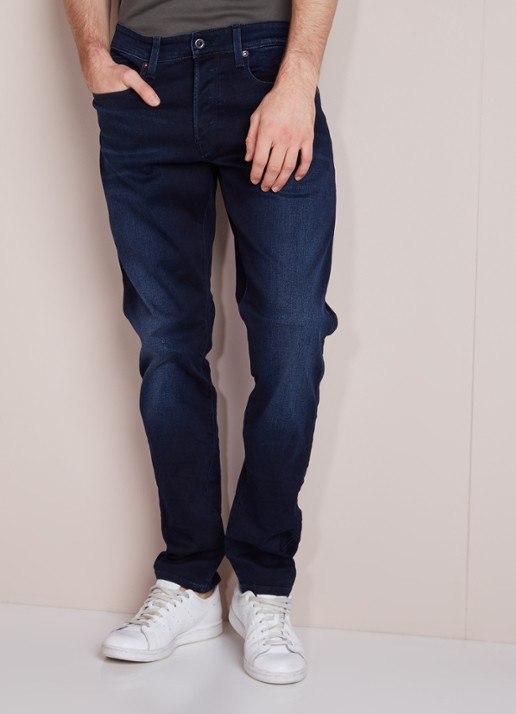G-Star RAW 3301 Slander tapered jeans met donkere wassing - detail 3 indigo