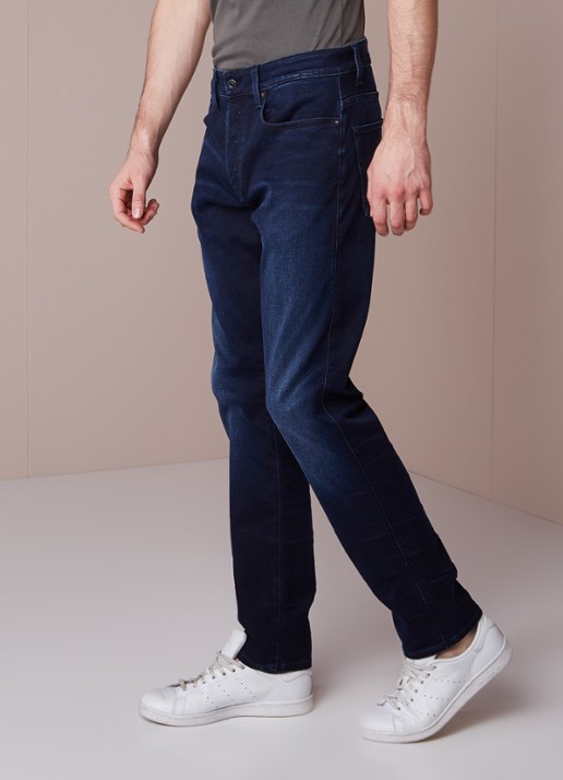 G-Star RAW 3301 Slander tapered jeans met donkere wassing - detail 4 indigo