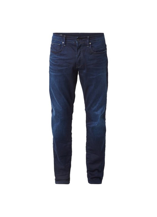 G-Star RAW 3301 Slander tapered jeans met donkere wassing - voorkant indigo