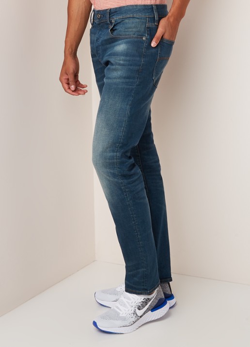 G-Star RAW 3301 slim fit jeans met stretch - detail 3 indigo