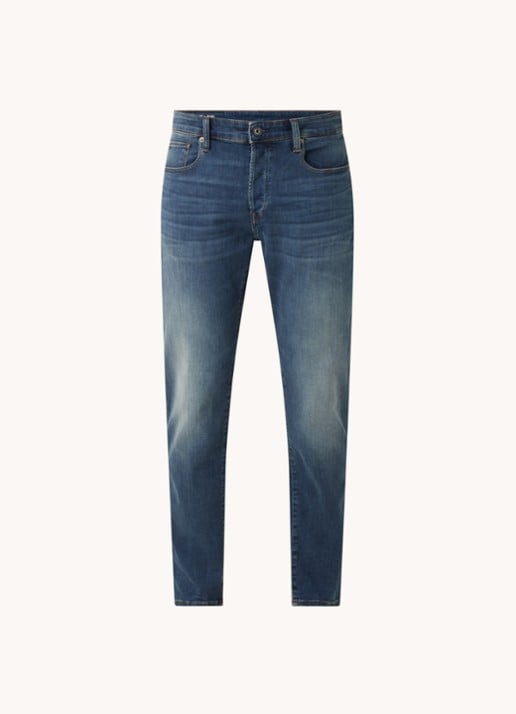 G-Star RAW 3301 slim fit jeans met stretch - voorkant indigo