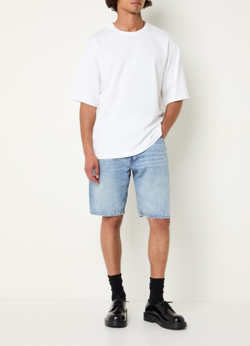 G-Star RAW Dakota straight fit korte broek van denim - voorkant 3 indigo