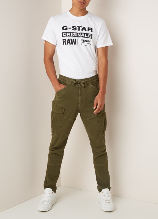 G-Star RAW Graphic T-shirt met tekstopdruk - voorkant 2 wit
