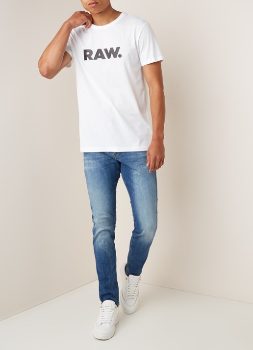 G-Star RAW Holorn T-shirt met logoprint - voorkant 5 wit