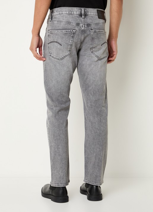 G-Star RAW Mosa straight leg jeans met gekleurde wassing - achterkant 5 grijs