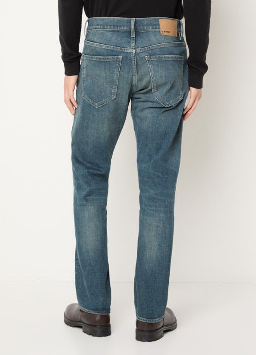 G-Star RAW Mosa straight leg jeans met medium wassing - achterkant indigo