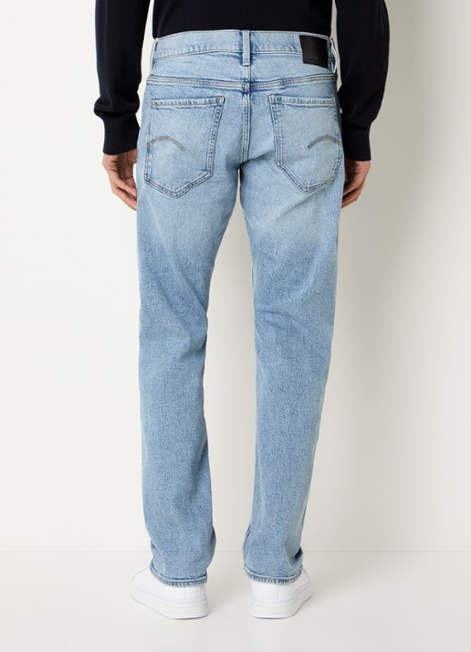 G-Star RAW Mosa straight leg jeans met steekzakken - achterkant 5 lichtblauw