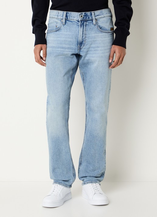 G-Star RAW Mosa straight leg jeans met steekzakken - detail lichtblauw