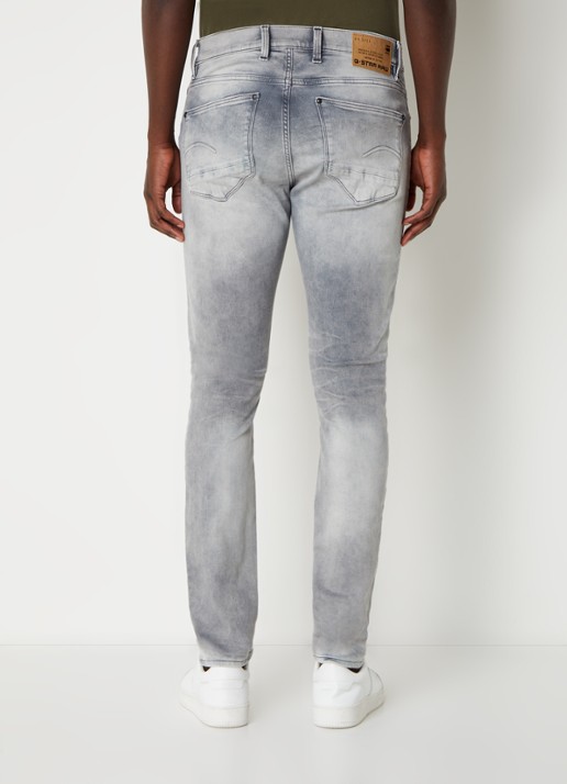 G-Star RAW Revend skinny jeans met gekleurde wassing en stretch - achterkant grijs