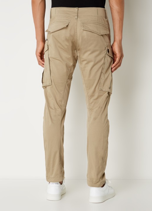 G-Star RAW Rovic tapered fit cargobroek met klepzakken - achterkant khaki