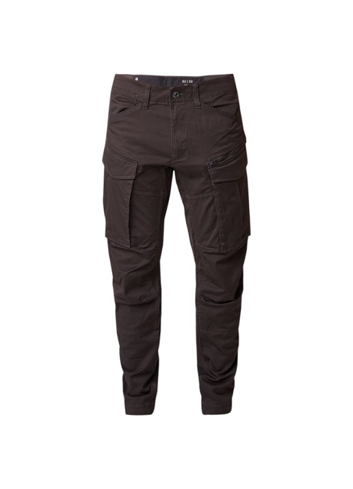 G-Star RAW Rovic tapered fit cargobroek met klepzakken - voorkant 2 donkergrijs