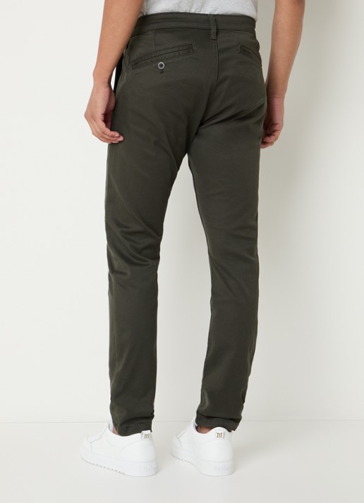 G-Star RAW Skinny fit chino met steekzakken - achterkant bronsgroen