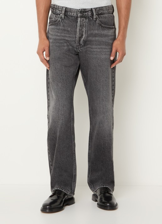 G-Star RAW Straight leg jeans met gekleurde wassing - detail 4 donkergrijs