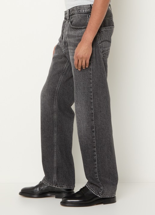 G-Star RAW Straight leg jeans met gekleurde wassing - detail 5 donkergrijs